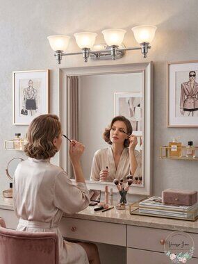 Progress Lighting Madison Collection Four-Light Bath and Vanity-P3164-15